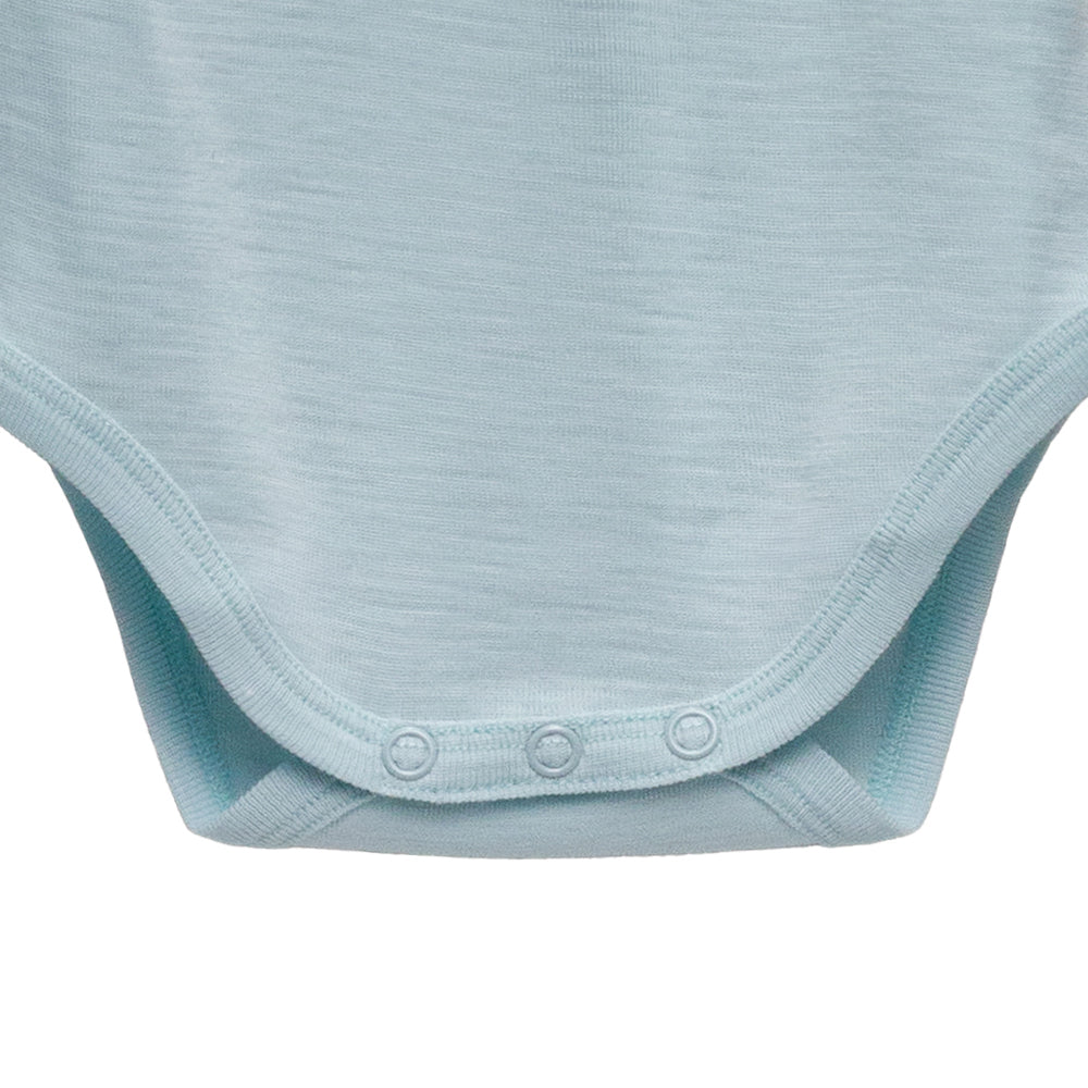 Merino Deluxe Rib Singletsuit - Soft Sky