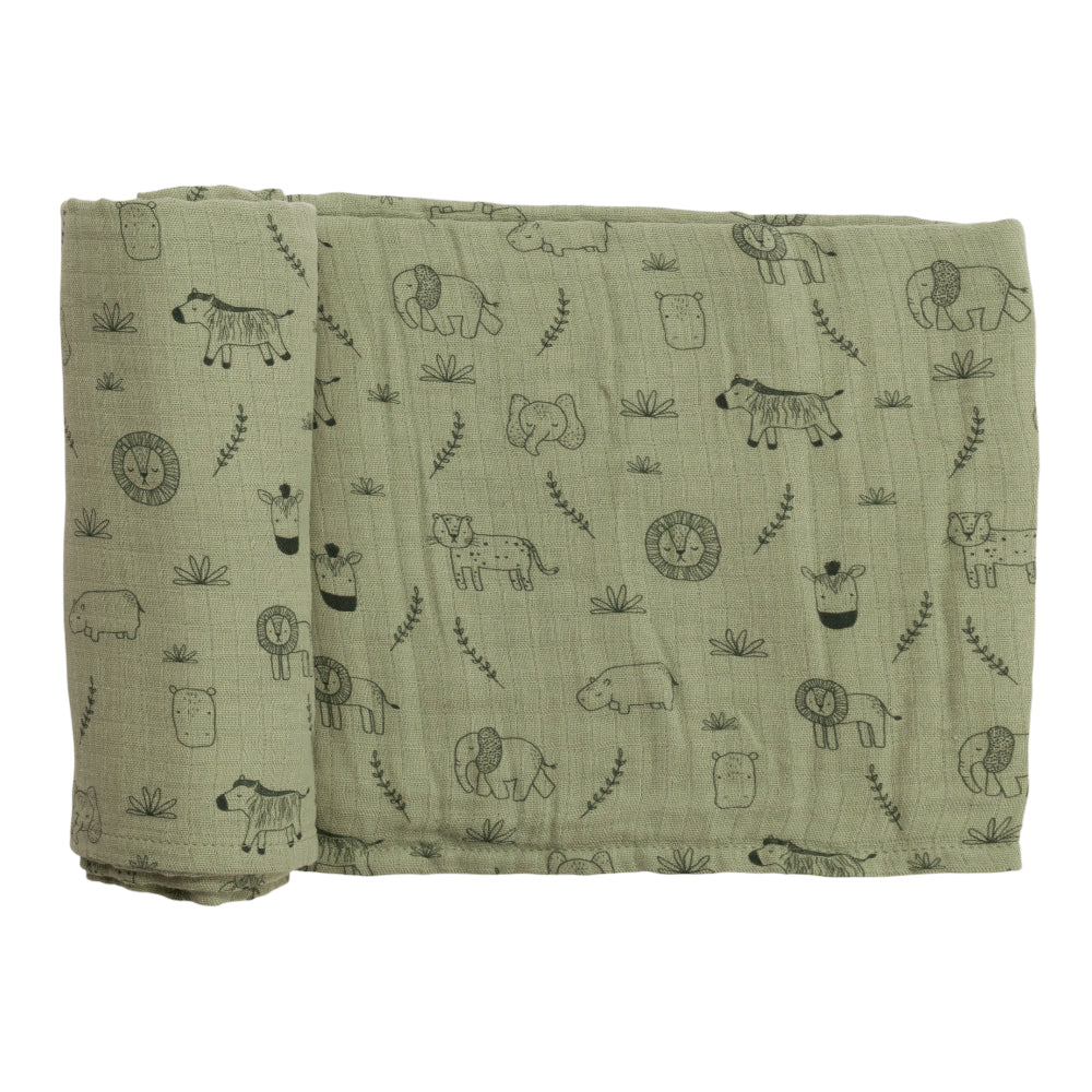 Deluxe Muslin Swaddle 2pk - Sage & Sage Safari