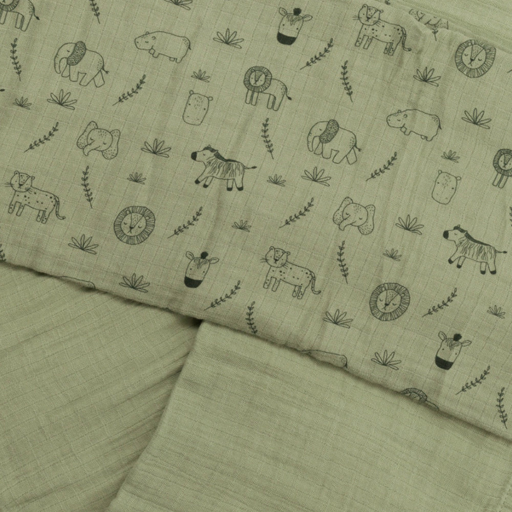Deluxe Muslin Swaddle 2pk - Sage & Sage Safari