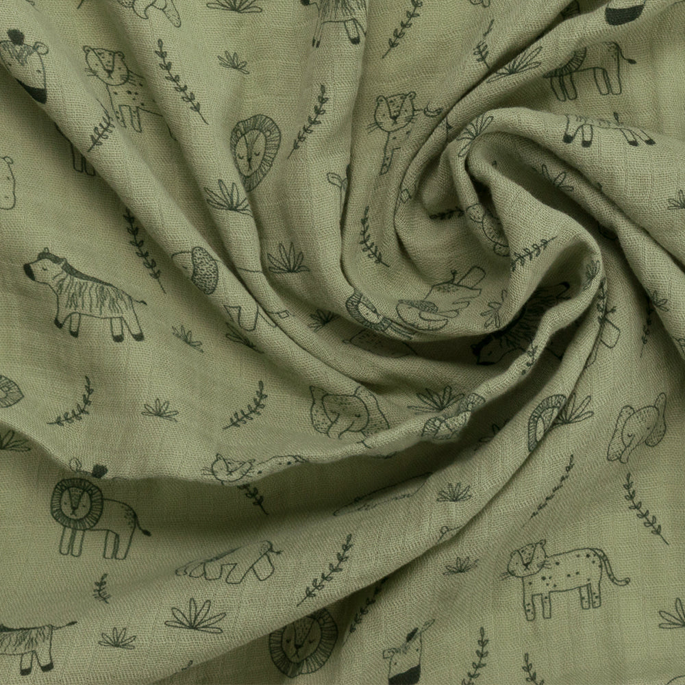 Deluxe Muslin Swaddle 2pk - Sage & Sage Safari