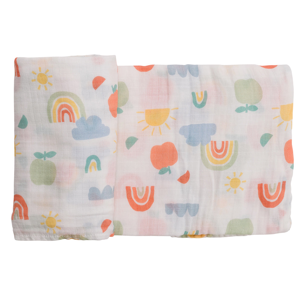Deluxe Muslin Swaddle 2pk - White Stars & Sunny Days