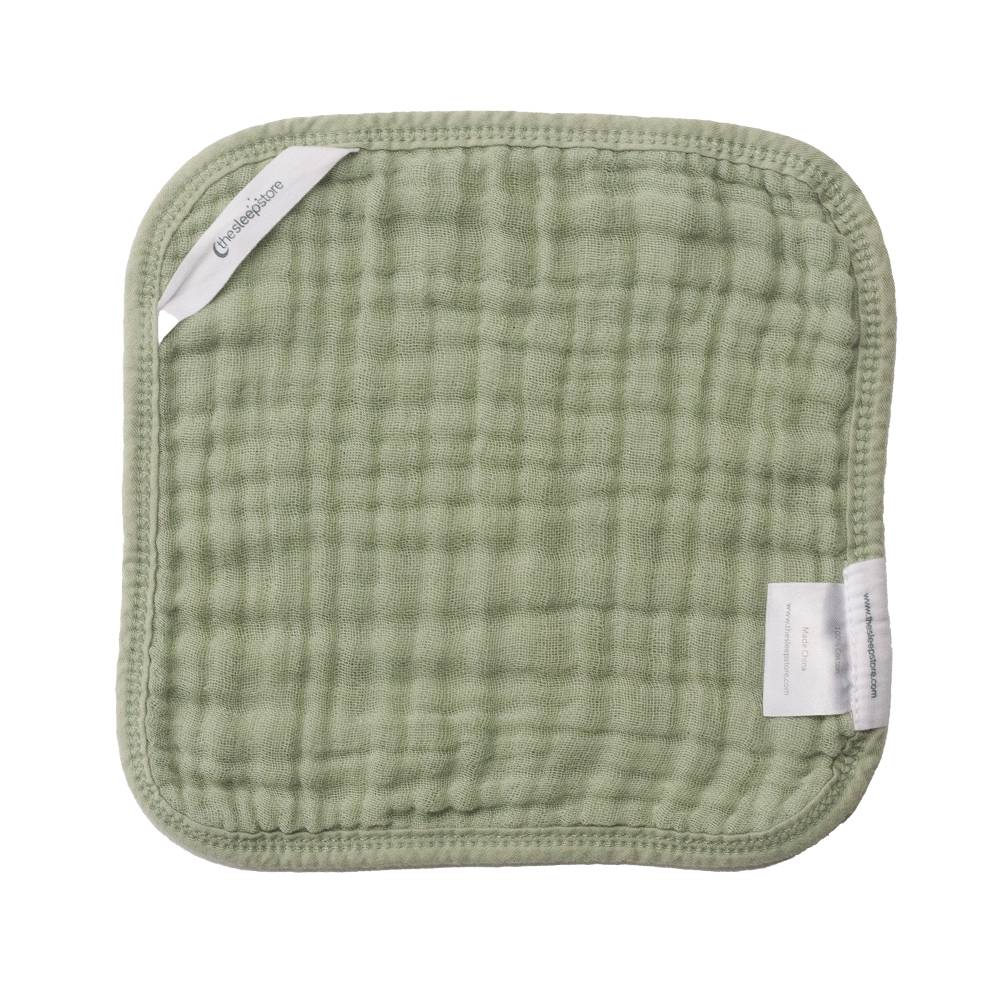 Muslin Face Cloth 4pk - Sage