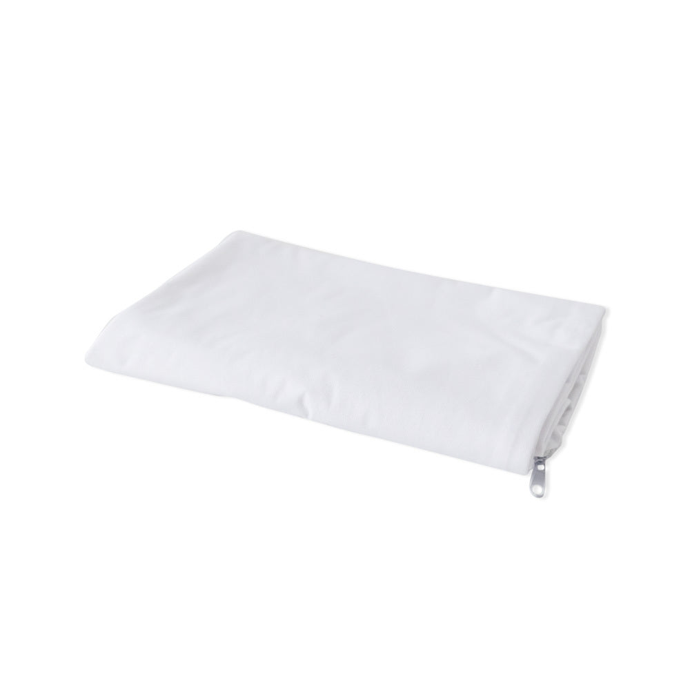 White Pillow protector on a white background