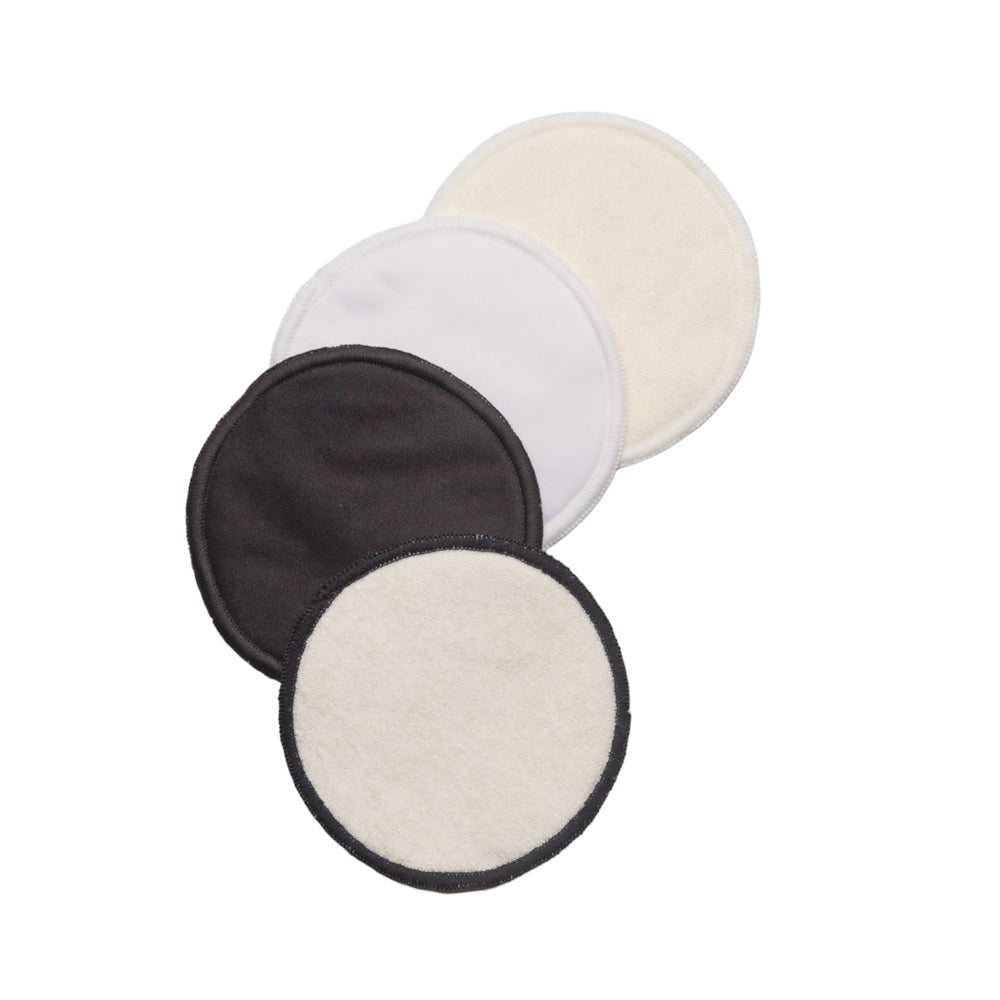 Bamboo Reusable Breast Pads - 2 pairs - Black & White