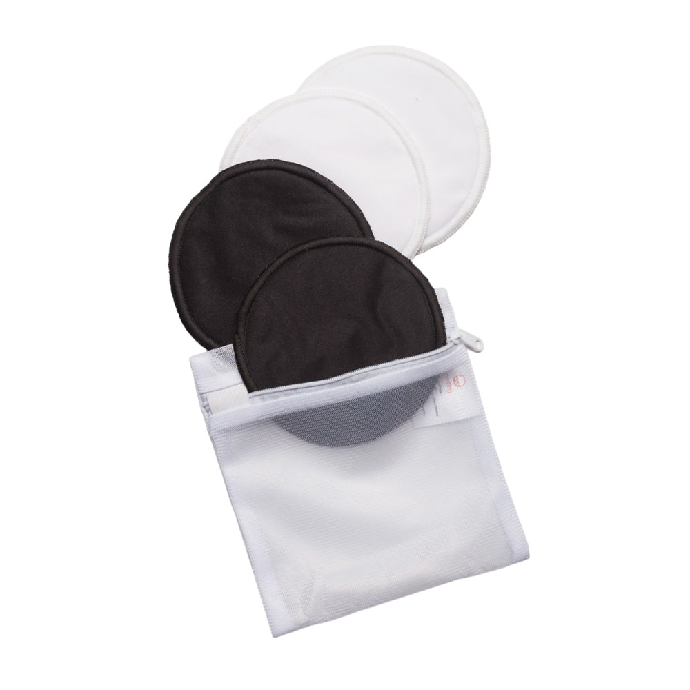 Bamboo Reusable Breast Pads - 2 pairs - Black & White
