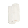 Two white baby diaper insert on a white background