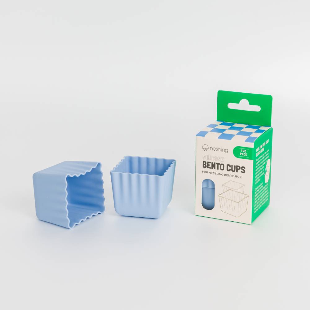 Silicone Bento Cups 2pk - Dusty Blue