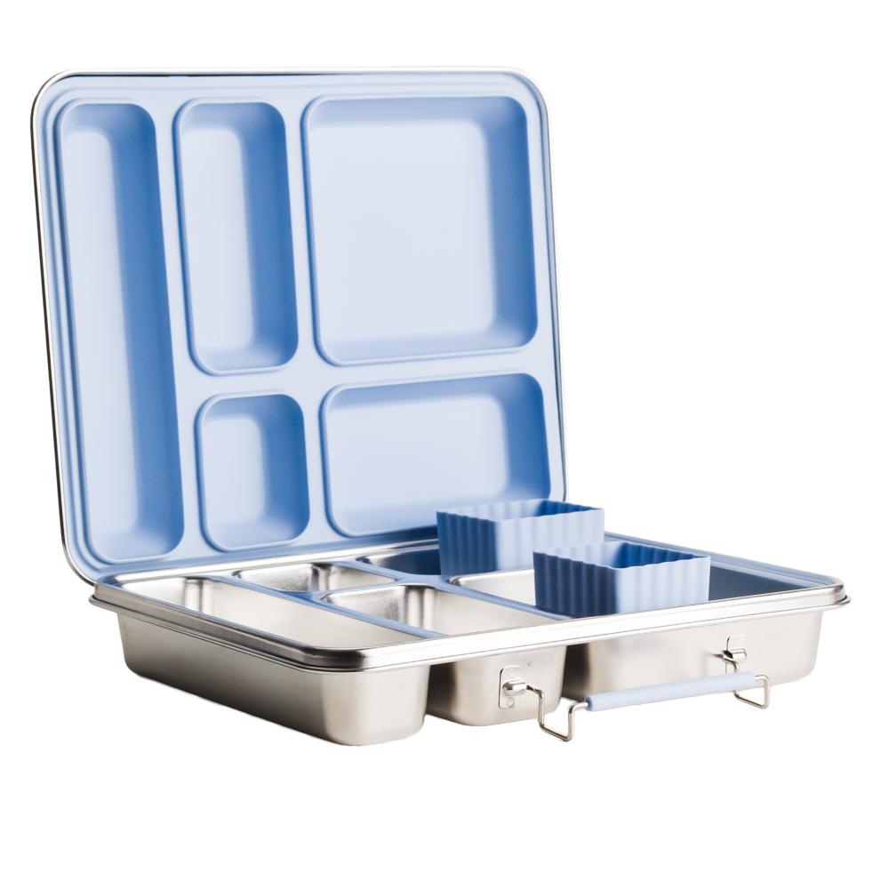 Dusty Blue Nestling Jumbo Bento with Jumbo Cups inside. 
