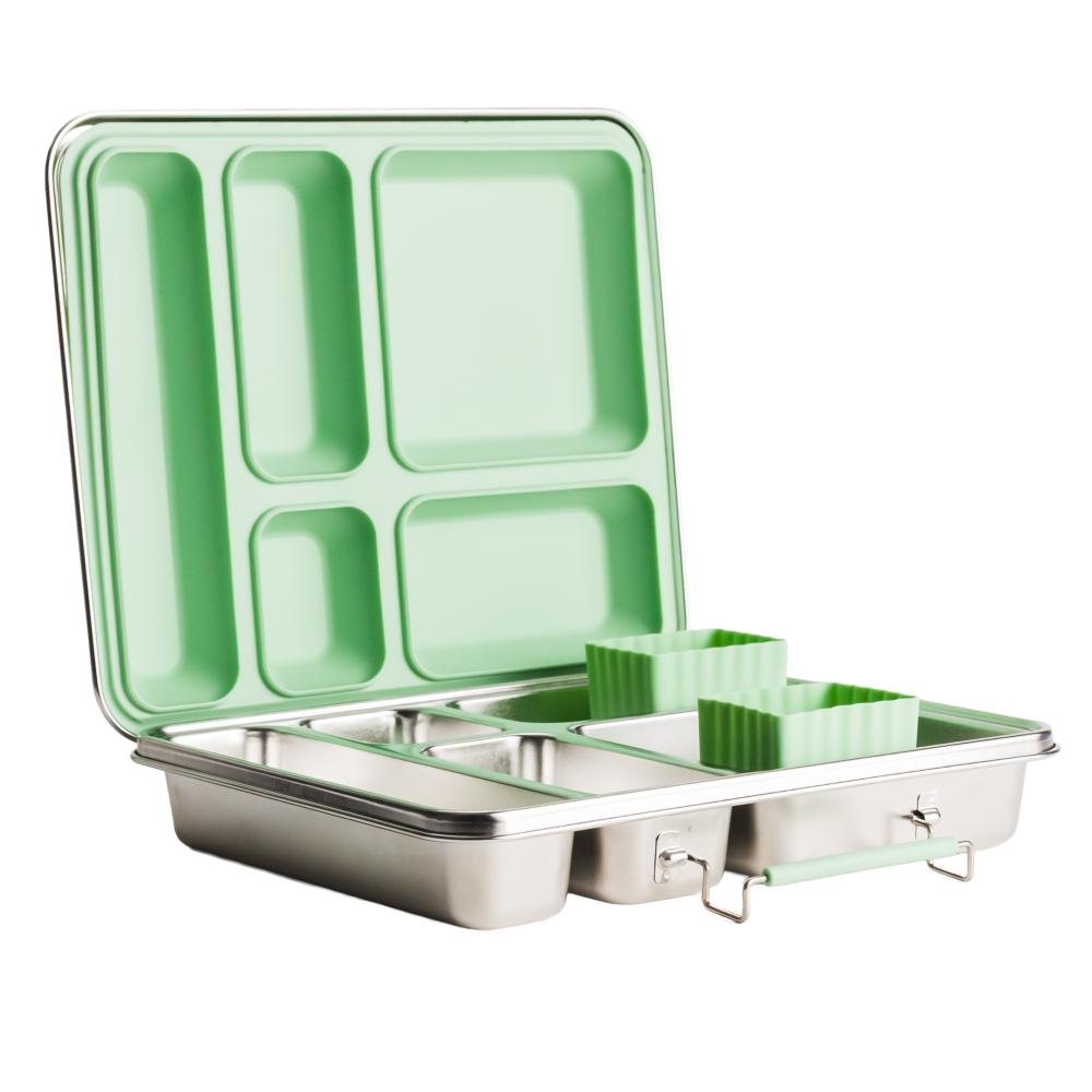Sage Green Nestling Jumbo Bento with Jumbo Cups inside. 