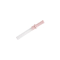 Pink silicone replacement straw on a white background