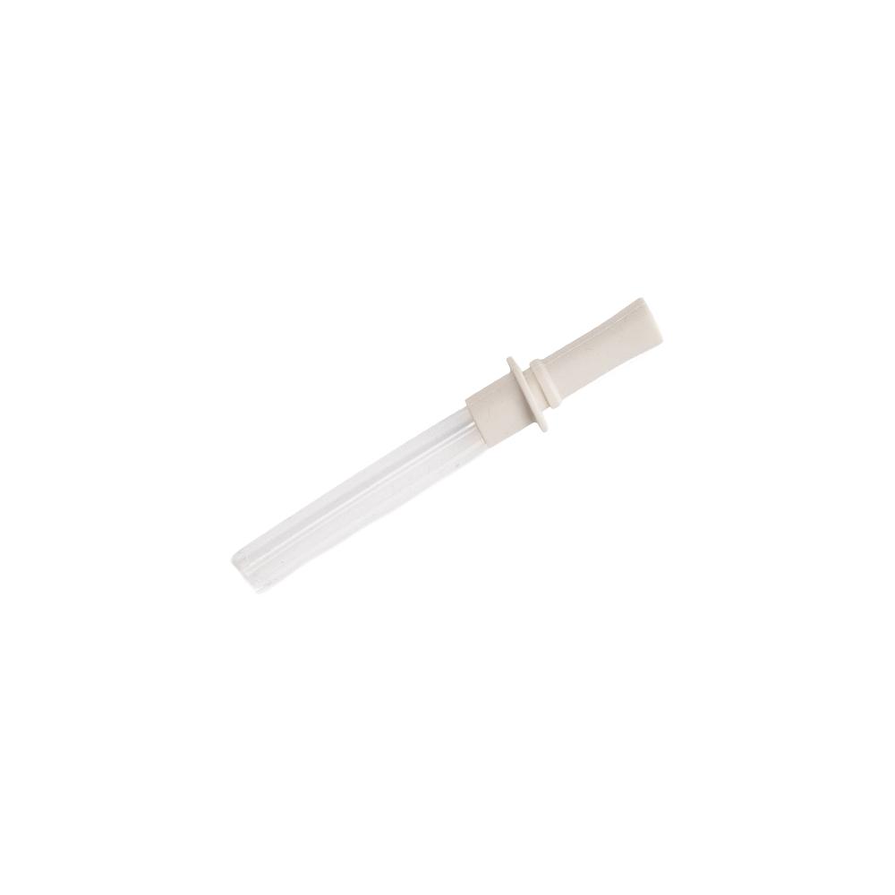 Oat silicone replacement straw on a white background