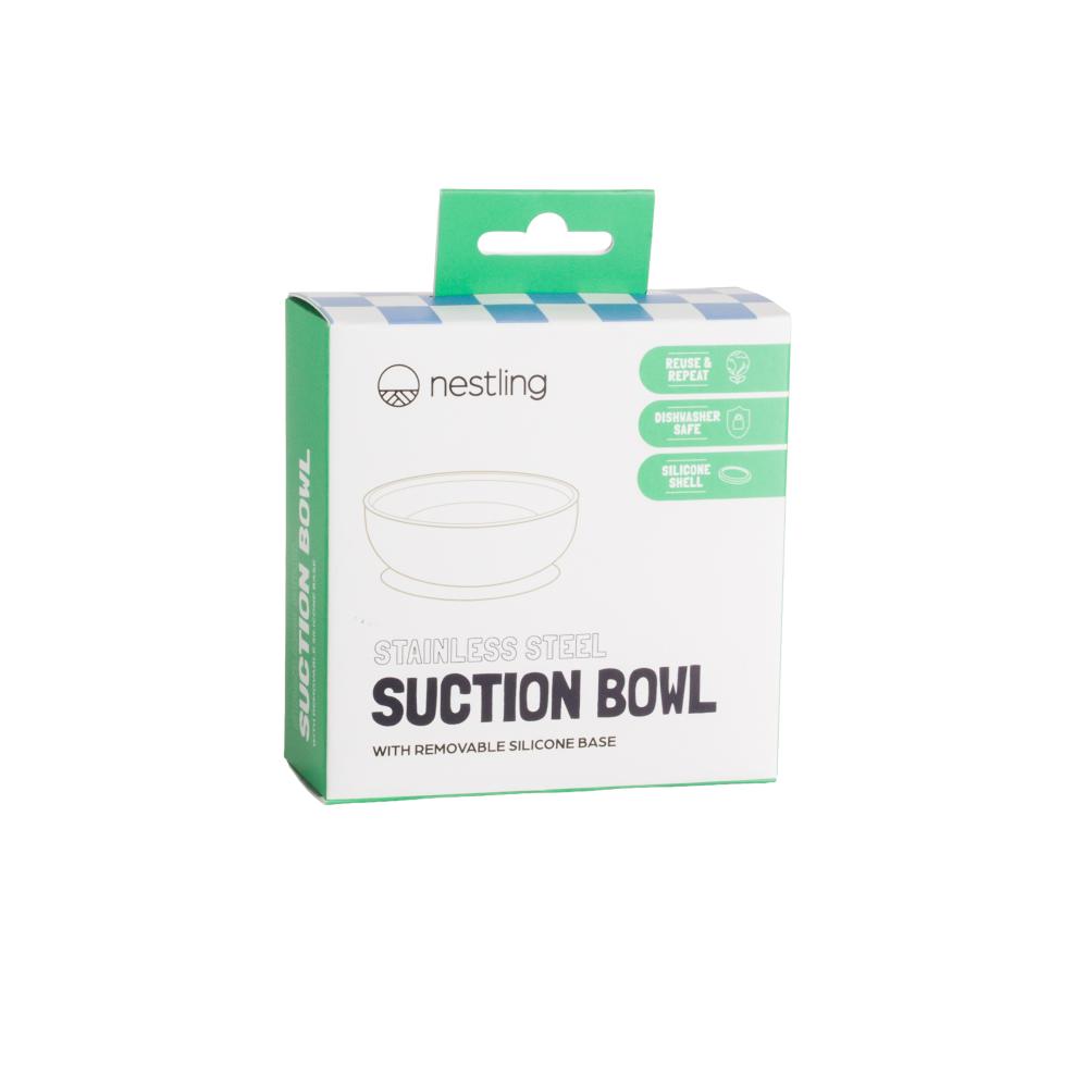 Stainless Steel Suction Bowl - Sage