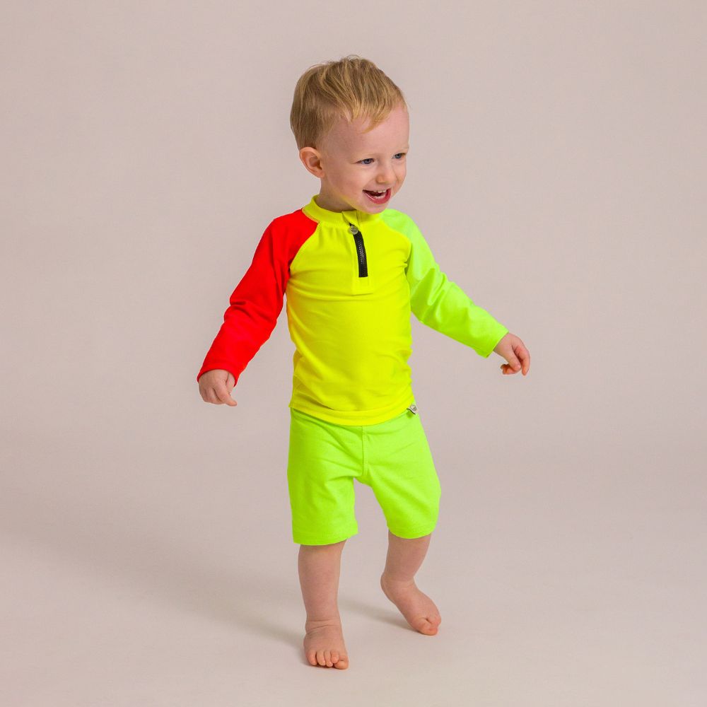 AquaLuxe Swim Shorts - Neon Green