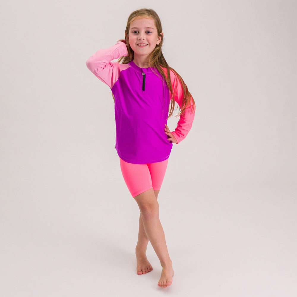 AquaLuxe Swim Shorts - Neon Pink