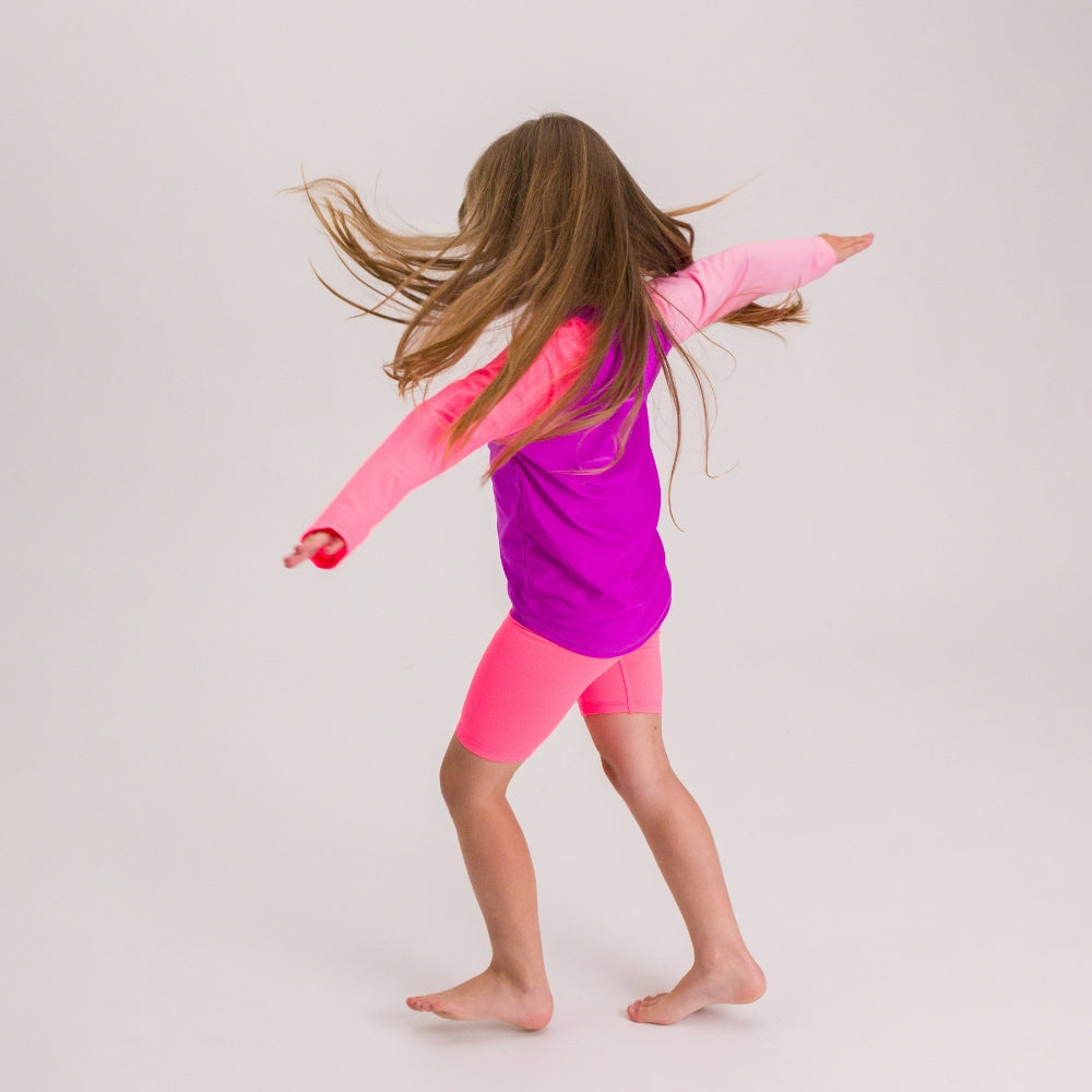 AquaLuxe Swim Shorts - Neon Pink