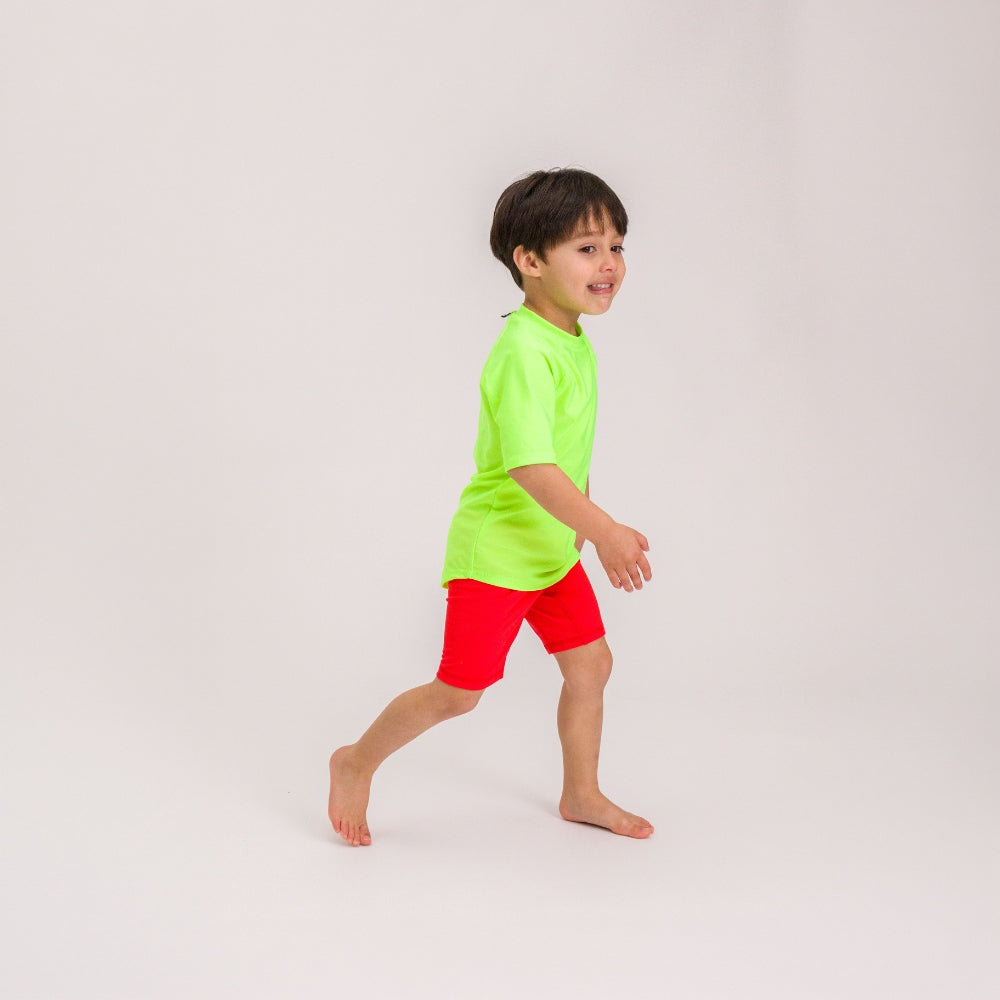 AquaLuxe Swim Shorts - Neon Red
