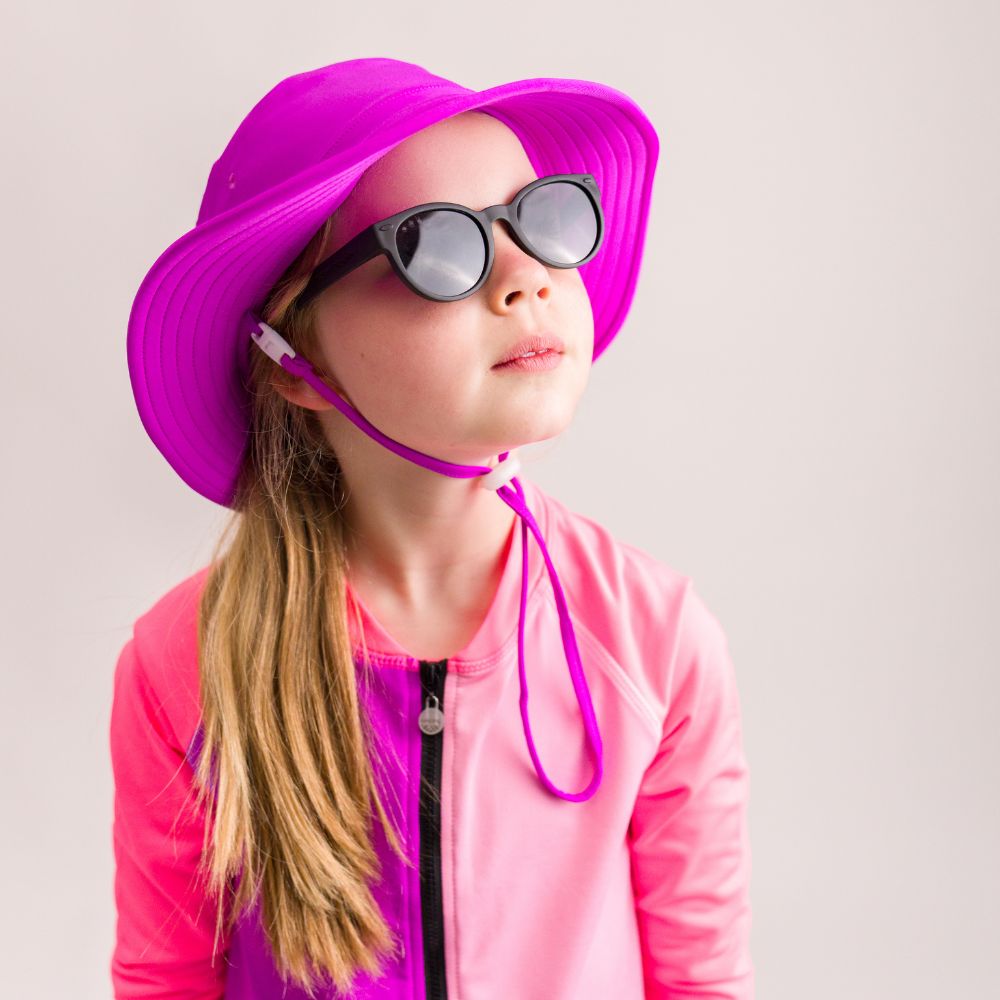 Swim Bucket Hat - Neon Purple