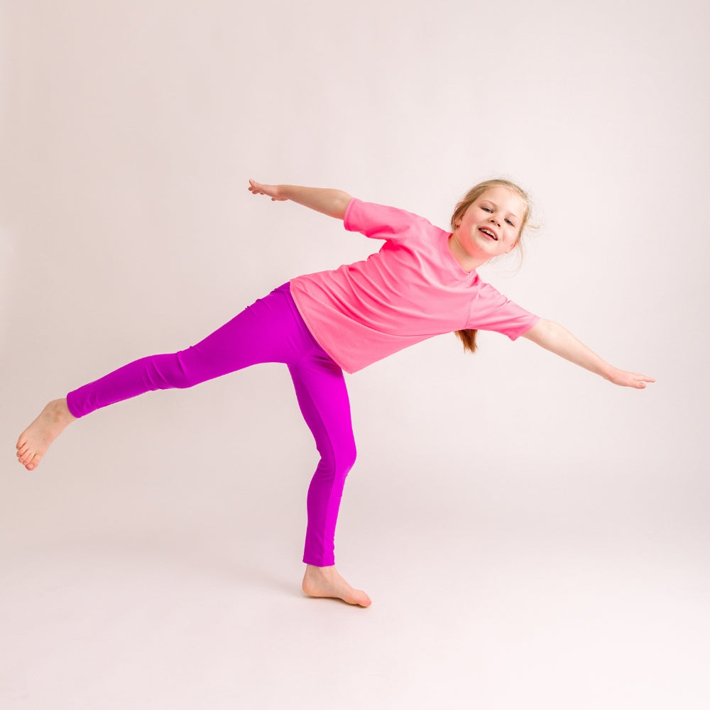 Neon Swim Leggings - Neon Purple