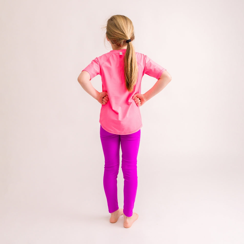 Neon Swim Leggings - Neon Purple