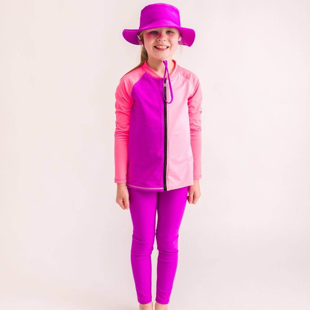 Neon Swim Leggings - Neon Purple