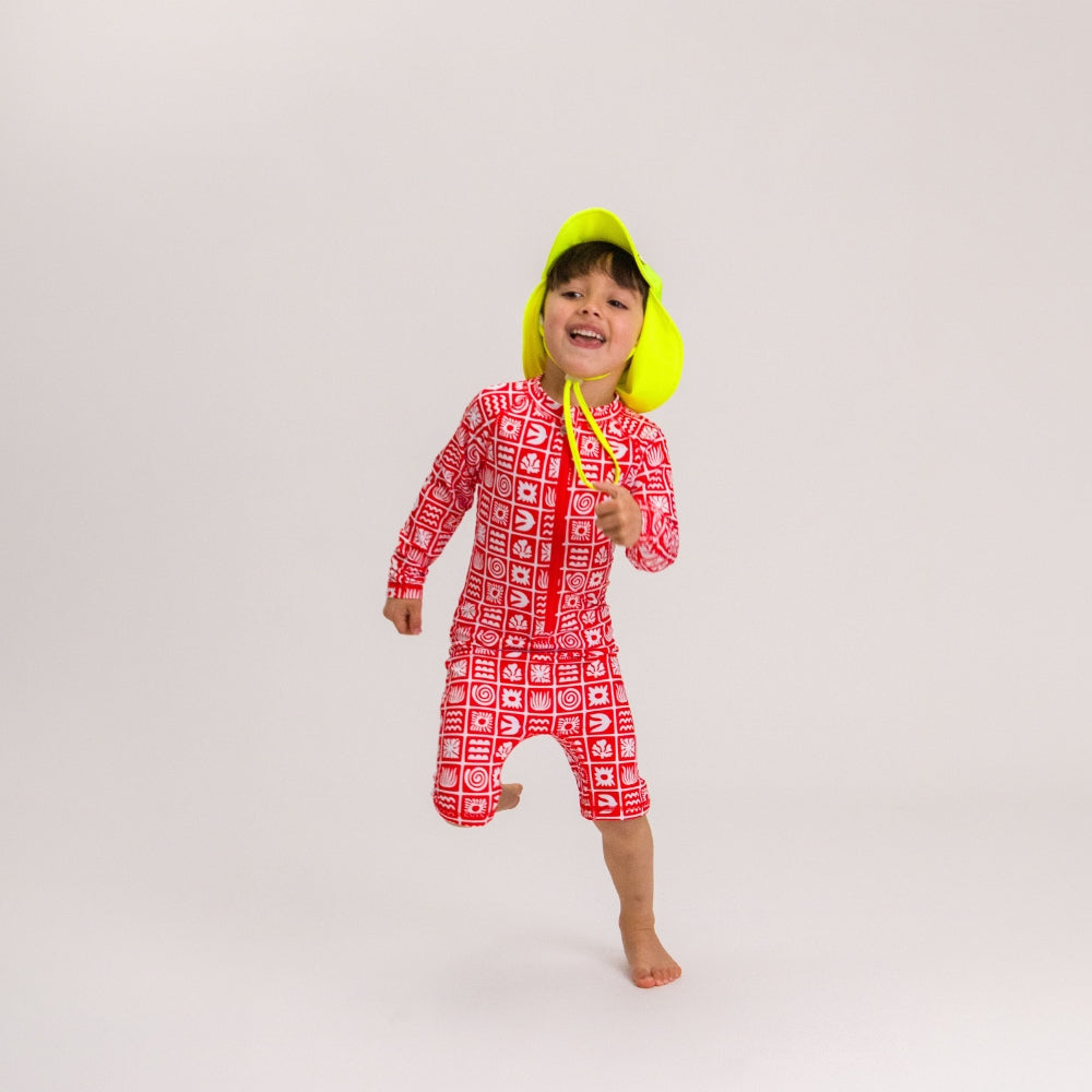 Neon Swim Legionnaire Sun Hat - Neon Yellow