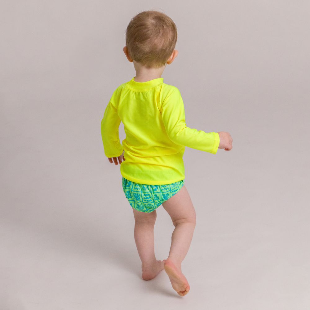 Splash Swim Nappy - Green Retro Surf