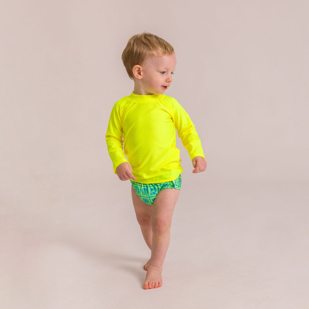 Splash Swim Nappy - Green Retro Surf