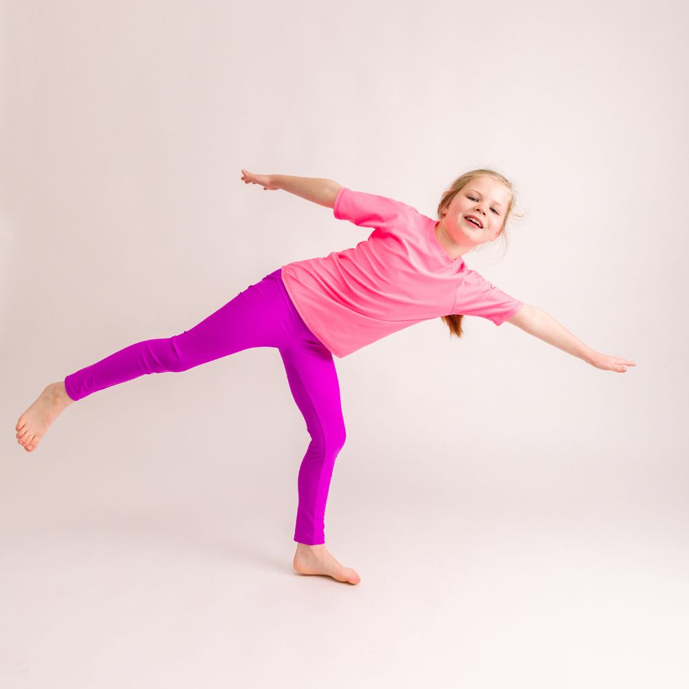 Neon Short Sleeve Rash Vest - Neon Pink