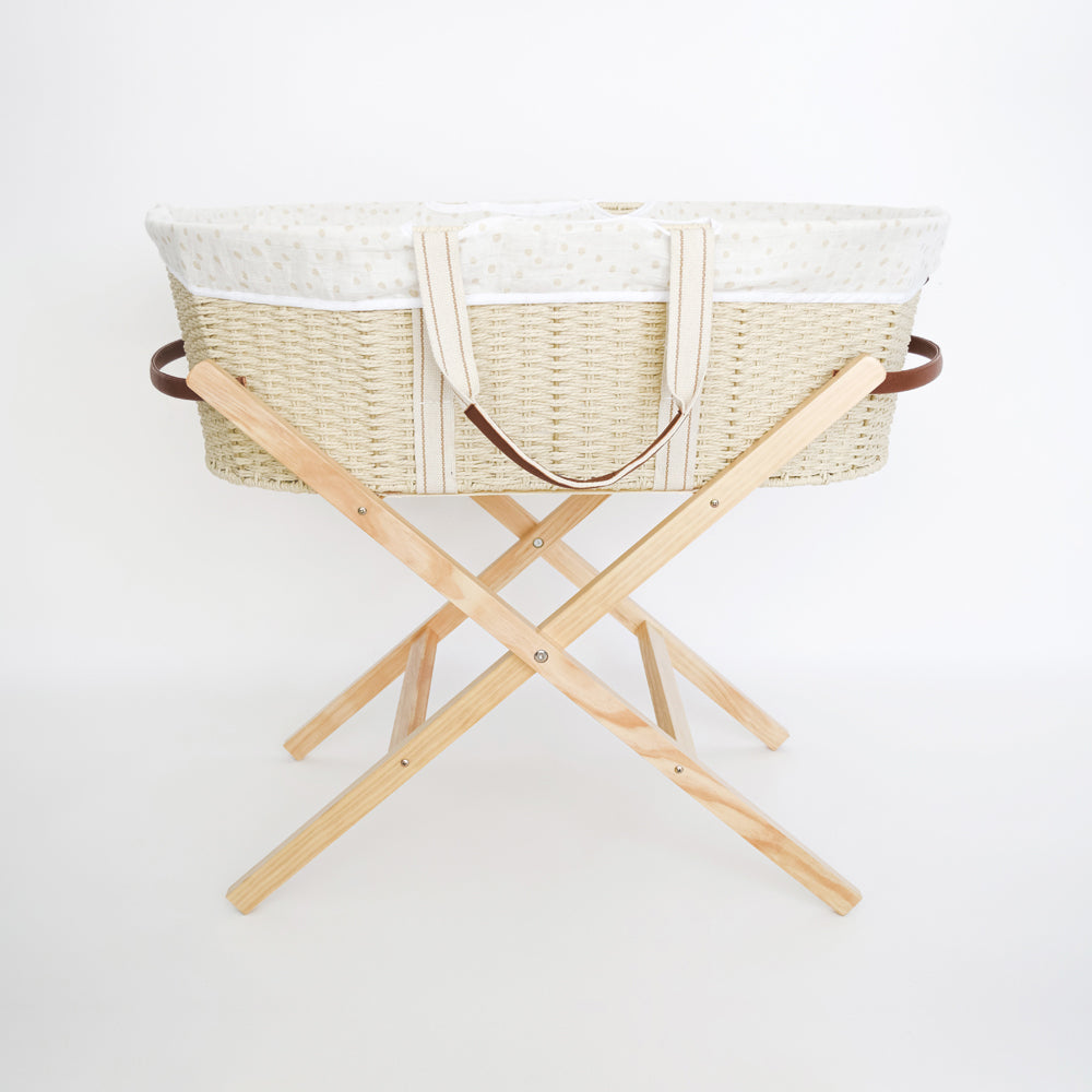 Moses Basket Folding Stand - Natural