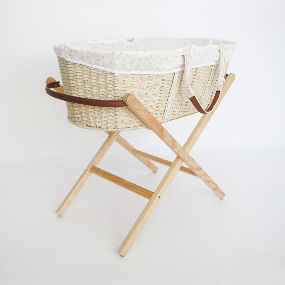 Moses Basket Folding Stand - Natural