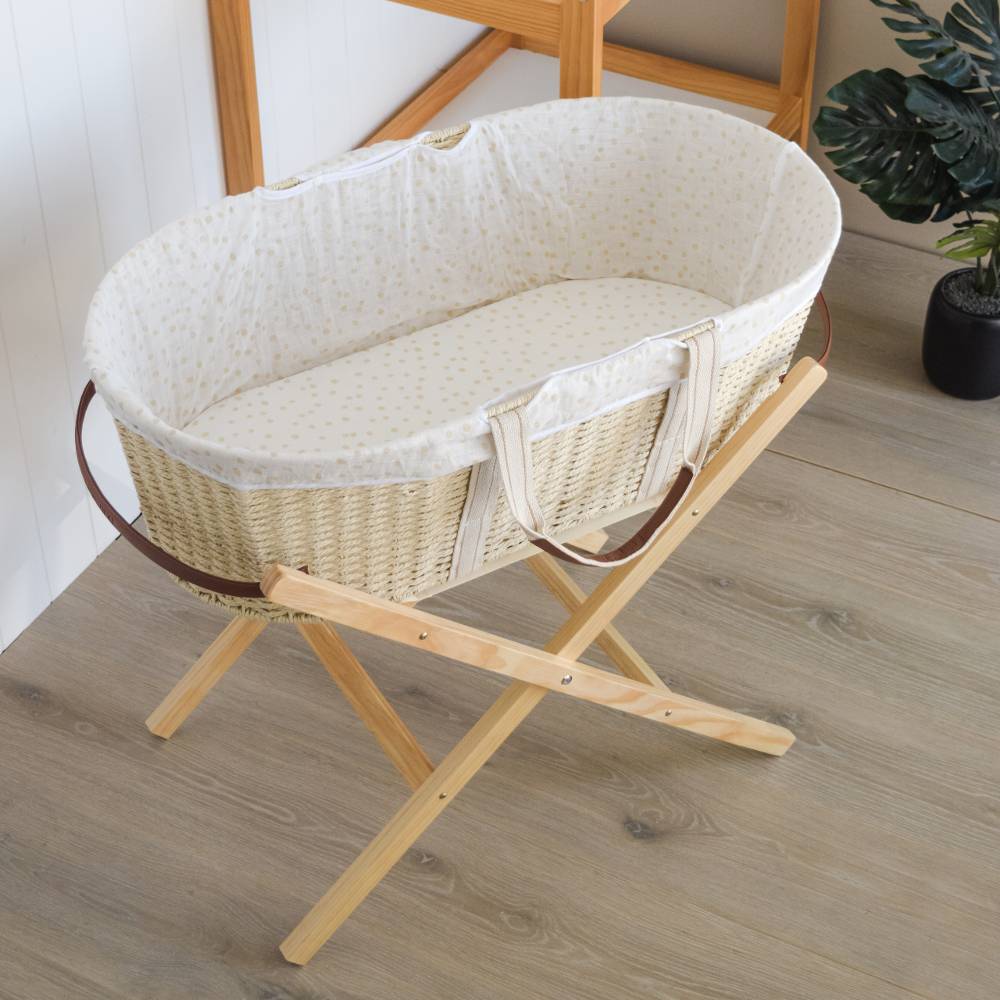 Moses Basket Folding Stand - Natural