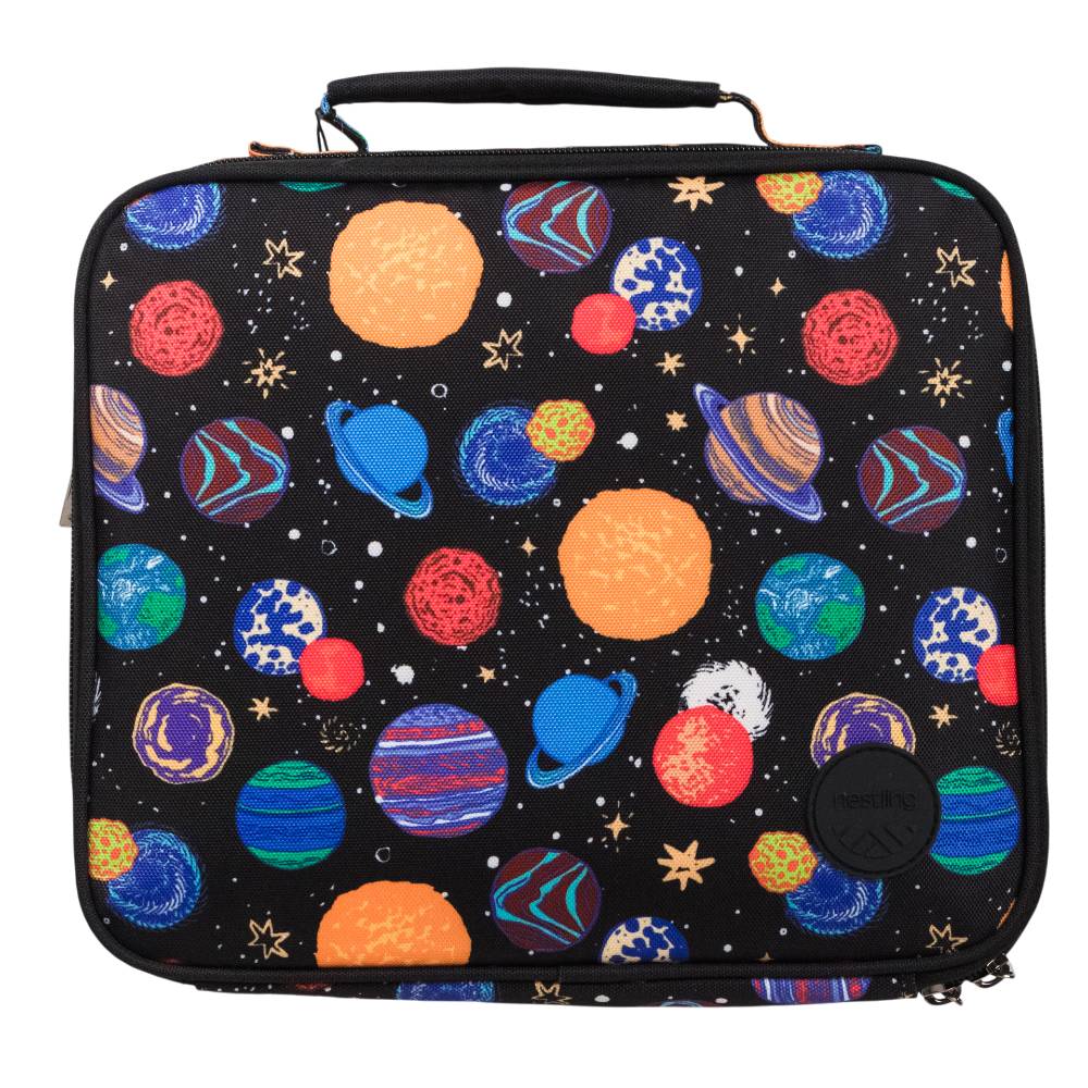 Space theme print Insulated Lunch Bag on a white background
