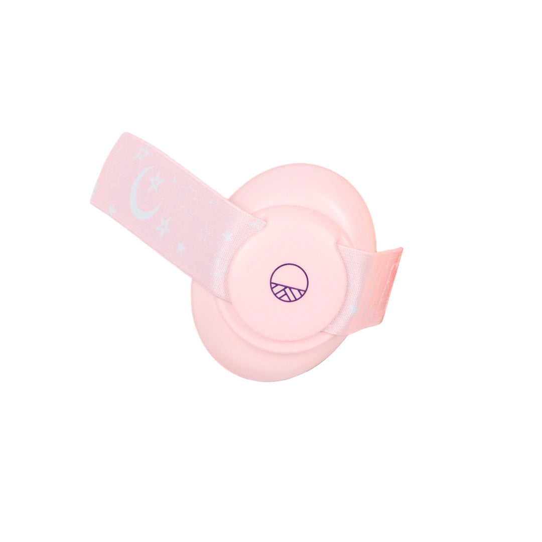 Single replacement ear muff in pink on a white background