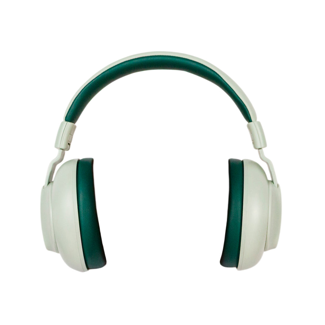 Green Kids Ear Muffs on a white background