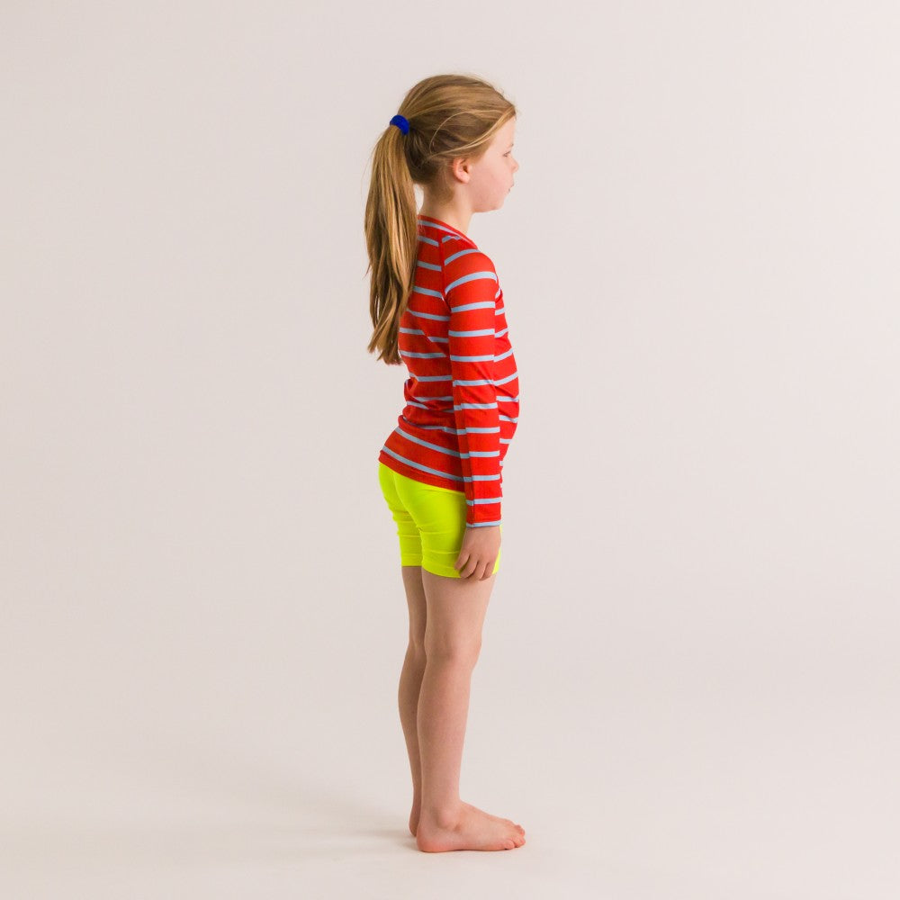Neon Brushed Rashie - Red Stripe