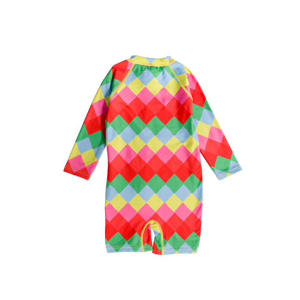 Neon Brushed Shortie Swimsuit - Diamonds
