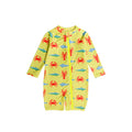 Neon Shortie Swimsuit in Lobster pattern on a white background