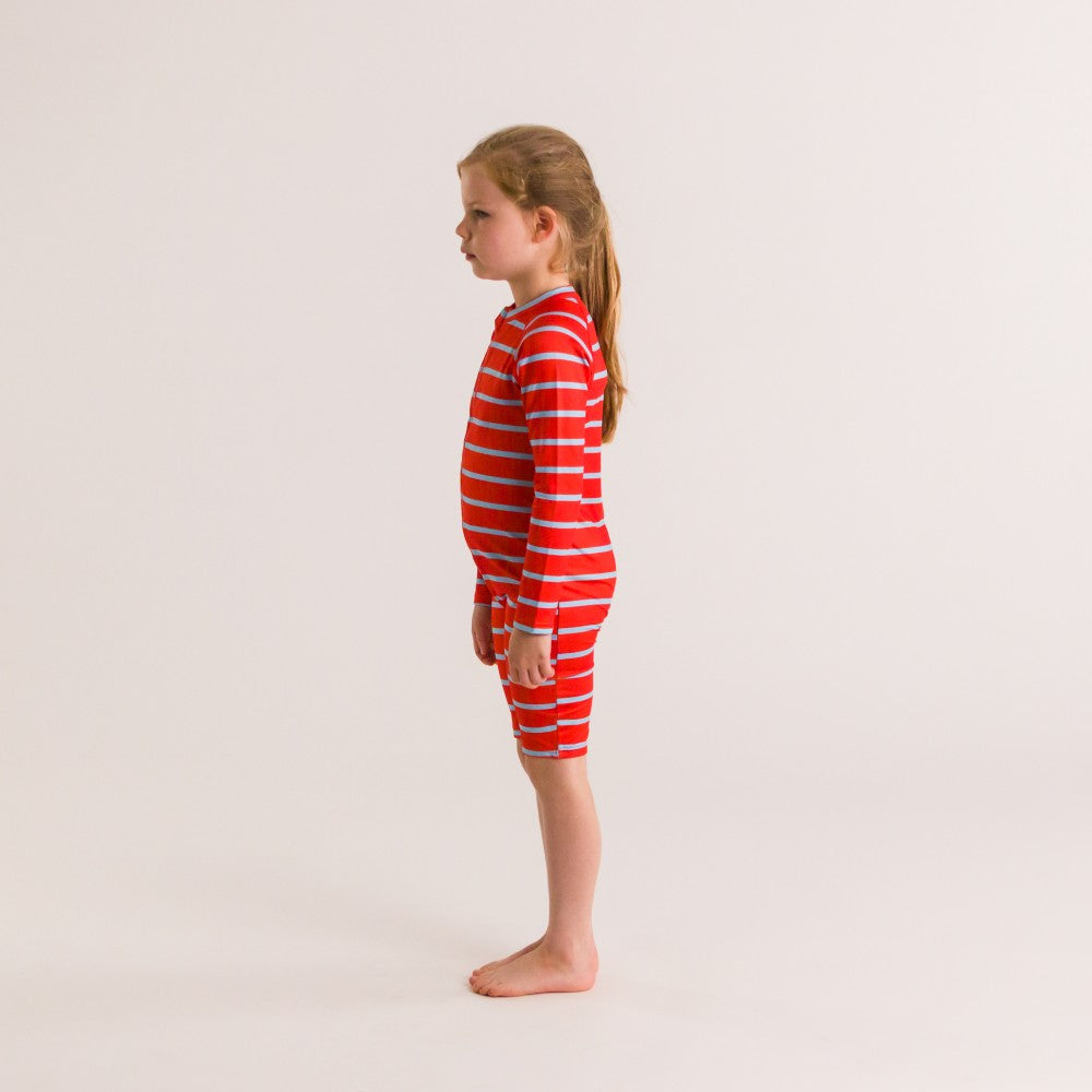Neon Brushed Shortie Swimsuit Half Zip - Diamonds