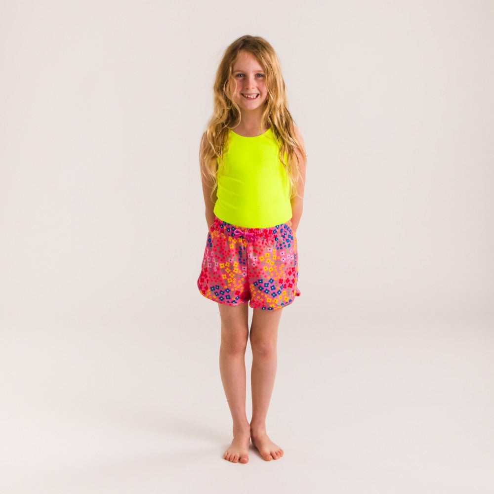 Neon Short Boardies - Floral