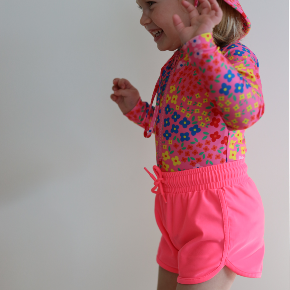 Neon Short Boardies - Neon Pink