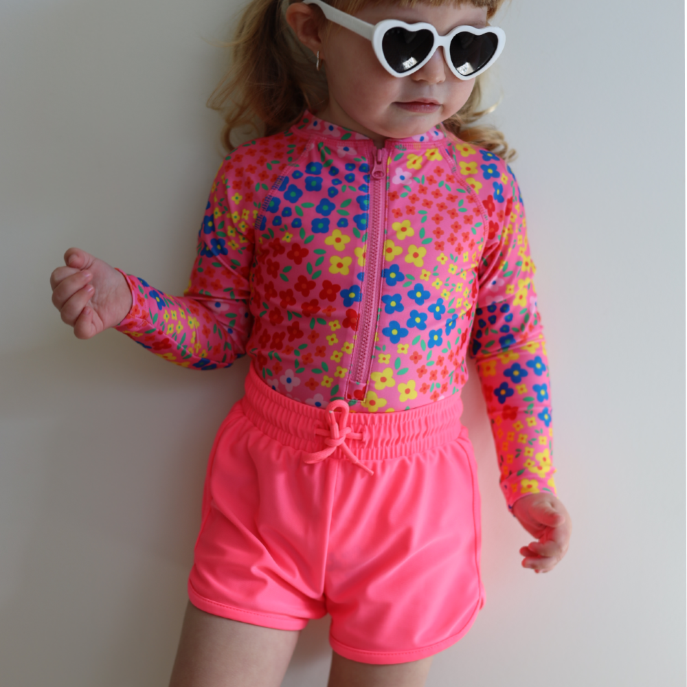 Neon Short Boardies - Neon Pink