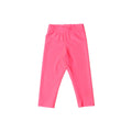 Neon pink swim leggings on a white background