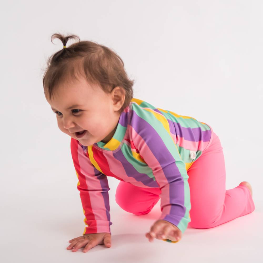 Neon Swim Leggings - Neon Pink
