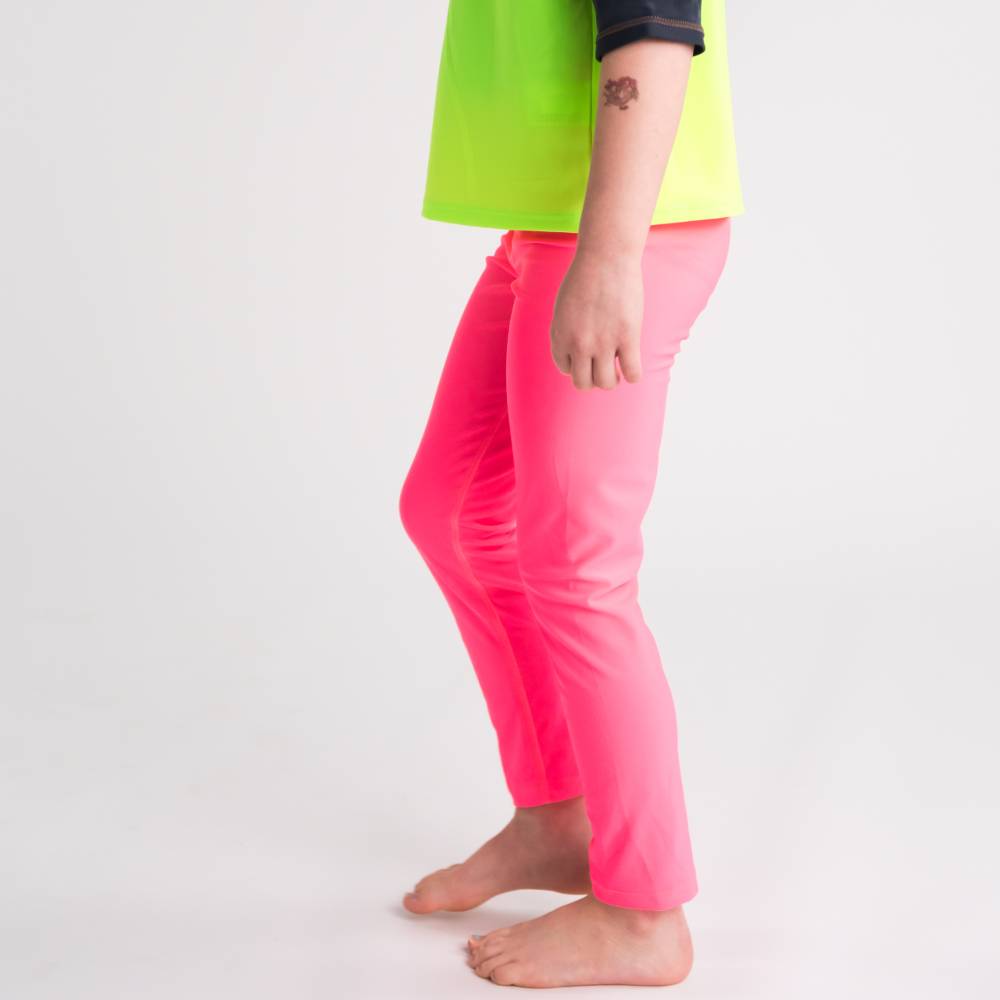 Neon Swim Leggings - Neon Pink