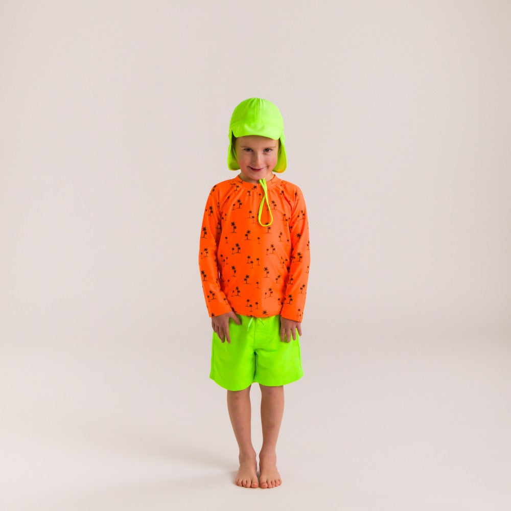 Neon Swim Legionnaire Sun Hat - Neon Green