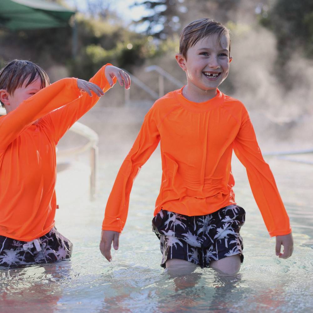 Neon Swim Rash Vest - Neon Orange