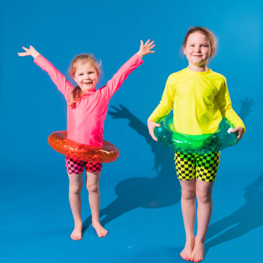 Neon Swim Rash Vest - Neon Pink