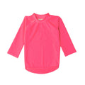 Neon pink long-sleeve shirt on a white background