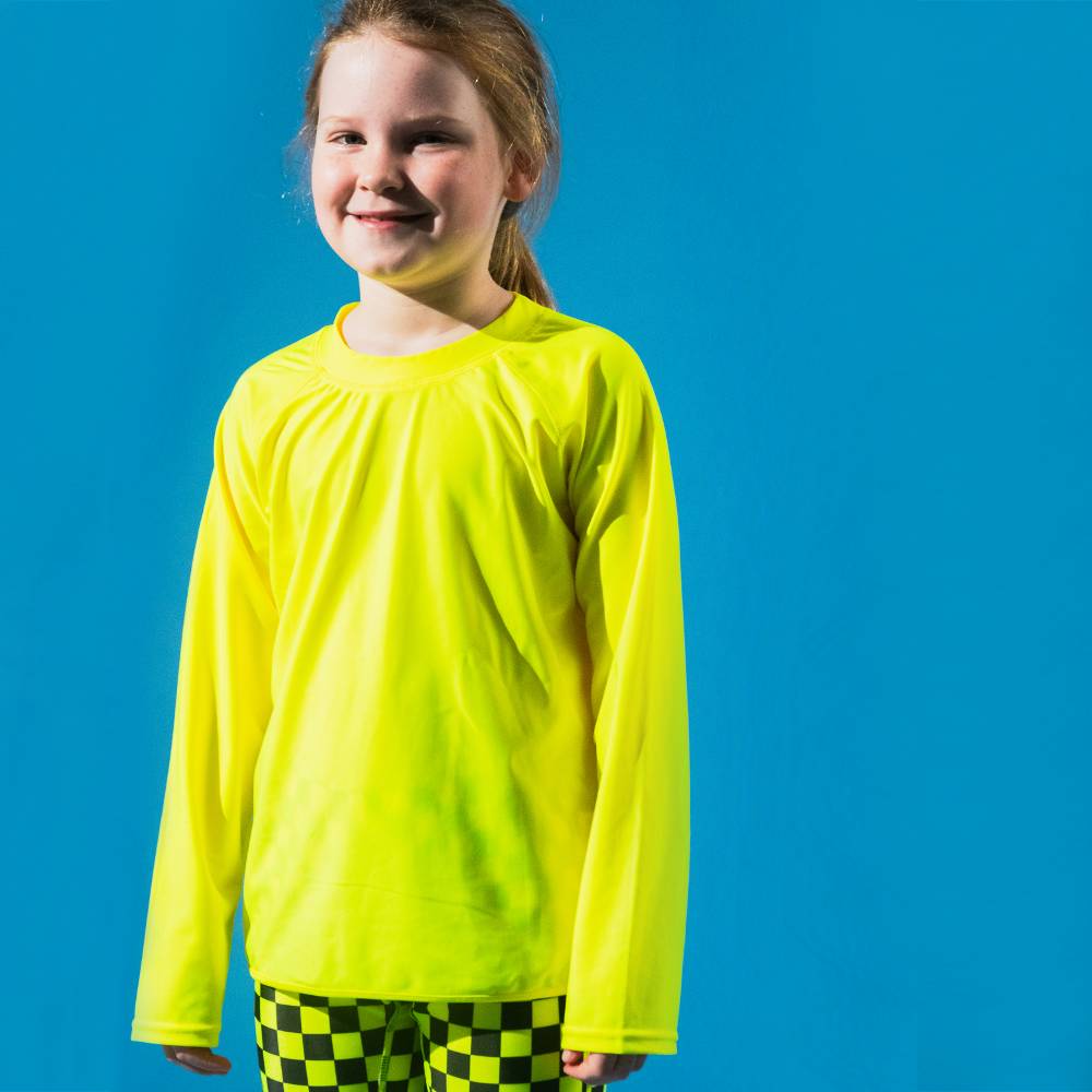 Neon Swim Rash Vest - Neon Yellow