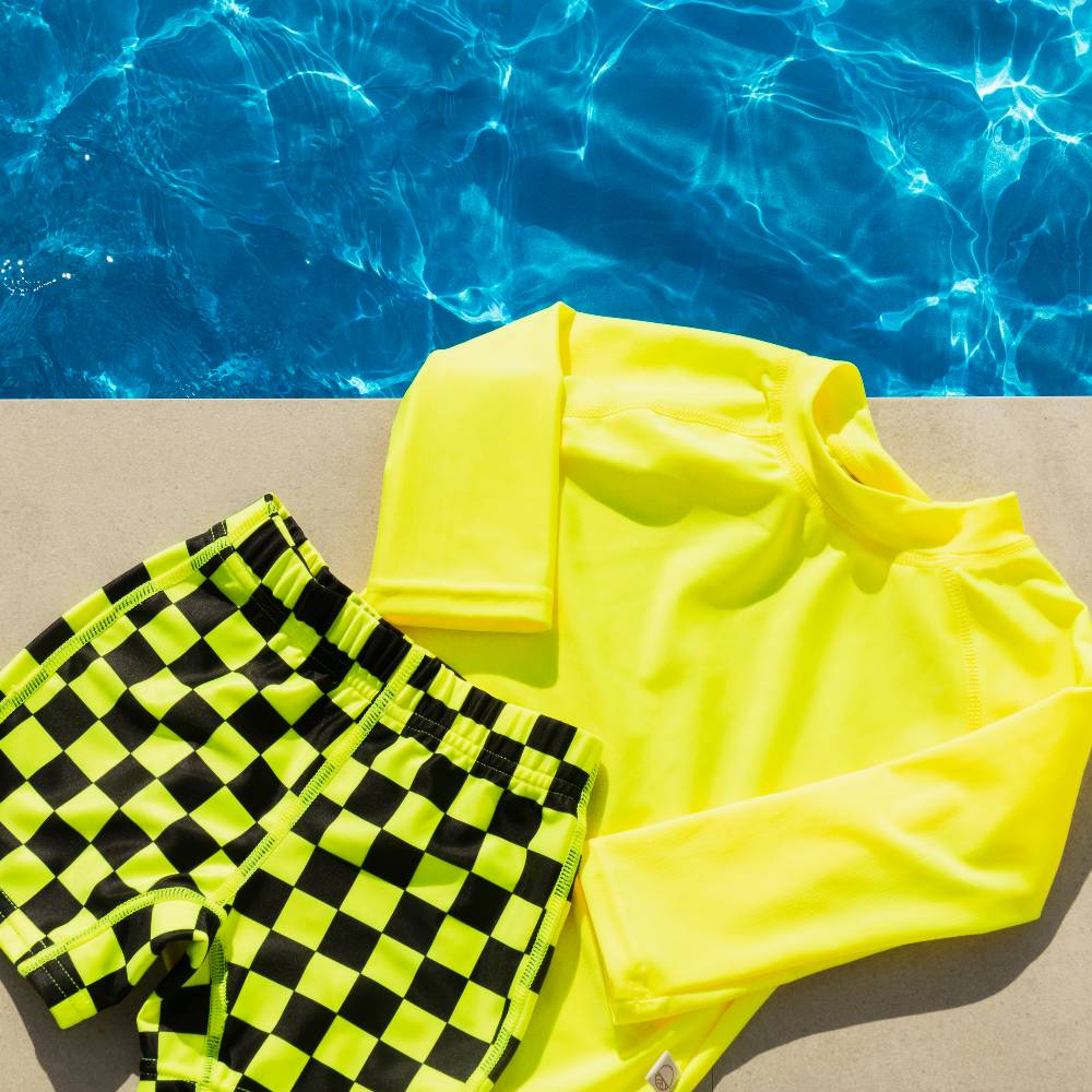 Neon Swim Rash Vest - Neon Yellow
